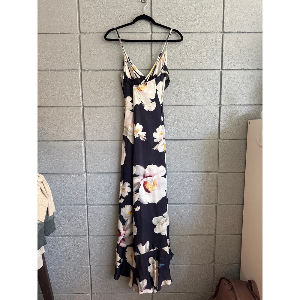 Intermix Barletta Wrap Silk Floral Ruffled Maxi Dress size S - Picture 4 of 6